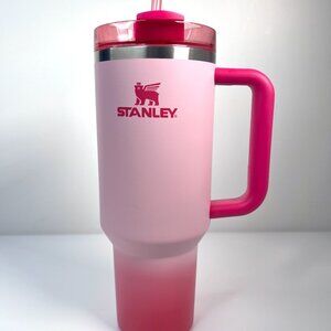 NEW STANLEY 40 oz Quencher Flamingo Bespoke Customized Ombre Pink